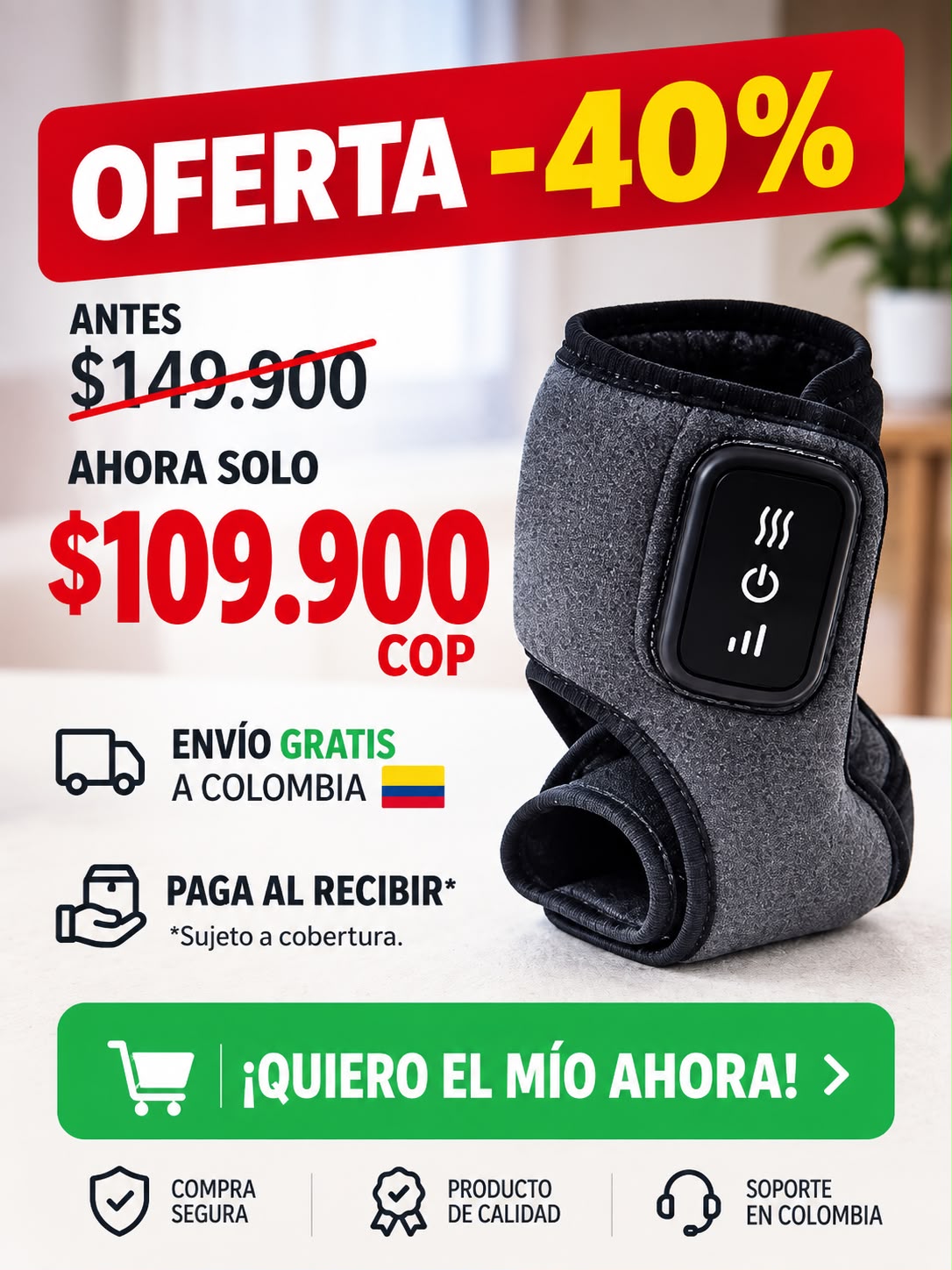 Masajeador Térmico para Pies y Tobillos™ – Relajación en Minutos